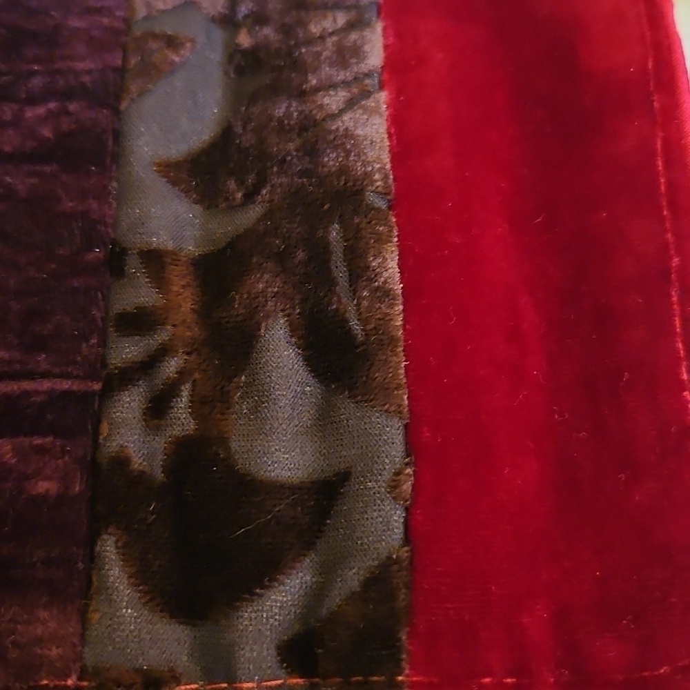 Vintage Multicolor Velvet Striped Carpet Envelope Clutch - Picture 4 of 11
